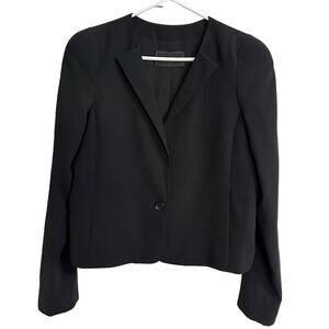 BCBGMaxAzria Black Jordyn Suit Jacket Size S One Button Long Sleeve Career Wear